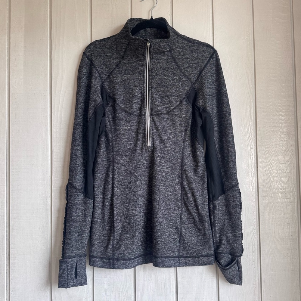 Lululemon Heathered Gray Half Zip Jacket